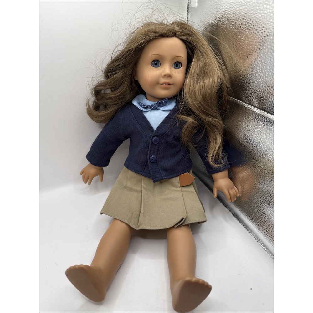 Pleasant Company American Girl Doll Brown Hair Blue Eyes 18" Tall  38-C3 Sleep